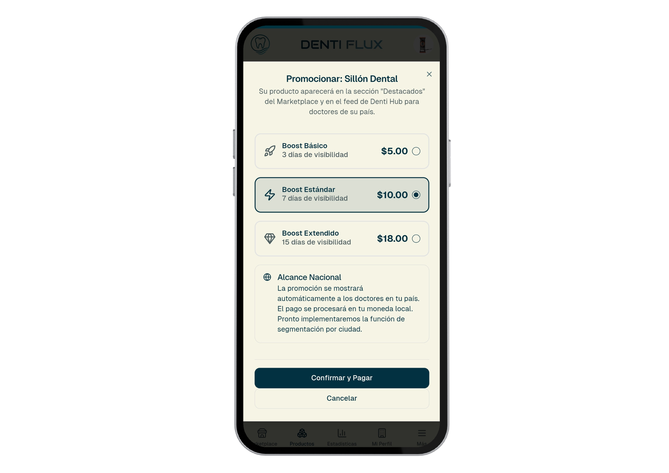Captura de pantalla del Marketplace de DentiFlux 4